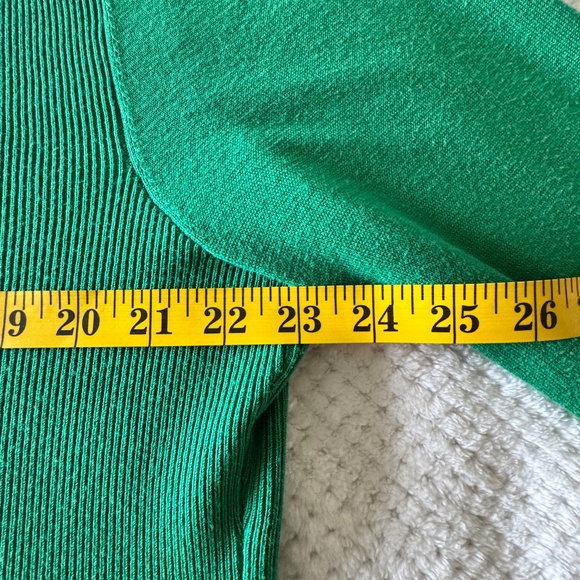 💙 89th + Madison Green Open Front Cardigan – XL – Ribbed Knit Office Basic - Picture 5 of 12